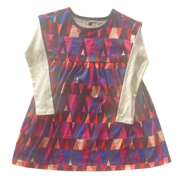 Tea Collection Geometric Layered Dress size 6 - Picture 2 of 9